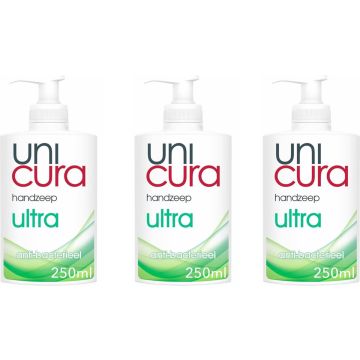 Unicura - Ultra Handzeep - Antibacterieel - 3 x 250 ML
