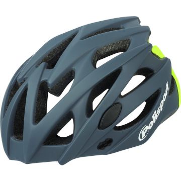 Polisport helm Twig mat grijs/ fluo geel M 55-58cm easy-lock