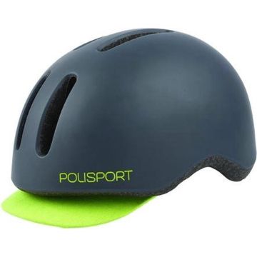 Polisport Commuter fietshelm - Maat M (54-58cm) - Mat Grijs/fluo geel