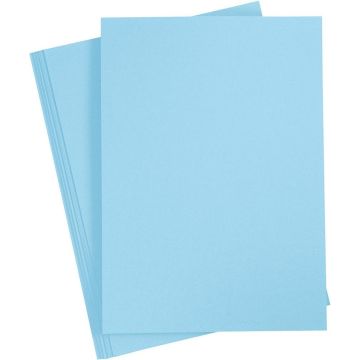 Gekleurd karton, A4 210x297 mm, 180 gr, hemelsblauw, 20vellen