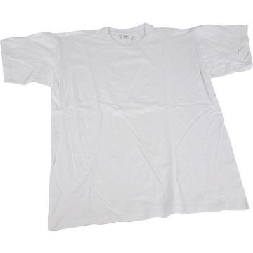 T-shirt afm 3-4 jaar b: 32 cm wit ronde hals 1stuk