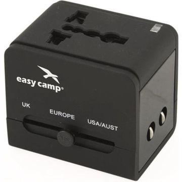 Easy Camp Travel Adaptor stekker zwart