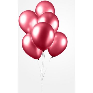 Bordeaux rode ballonnen metallic 30cm | 10 stuks
