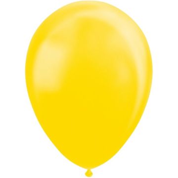Gele ballonnen metallic 30cm | 10 stuks