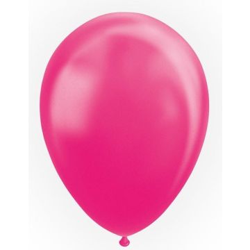 Hot pink ballonnen metallic | 10 stuks