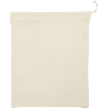 Cotton Fruit Bag, Size 21x25 cm, 110 g/m2, Light Natural, 5pcs