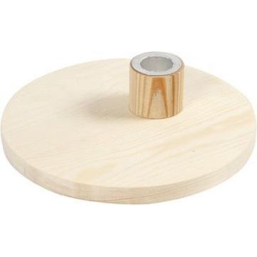 Houten Kandelaar 16 Cm grenen Blank Per Stuk