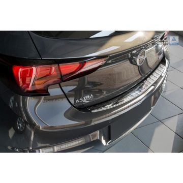 Avisa RVS Achterbumperprotector passend voor Opel Astra K HB 5-deurs 2015- 'Ribs'