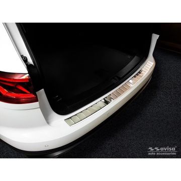 Avisa RVS Achterbumperprotector passend voor Volkswagen Touareg III (CR7) 2018- 'Ribs'