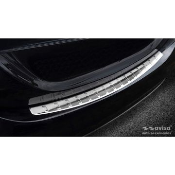 RVS Achterbumperprotector passend voor Mercedes C-Klasse W205 Sedan 2014-2019 &amp; 2019-2021 'Ribs'