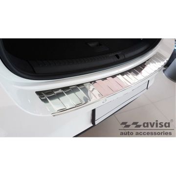 RVS Achterbumperprotector passend voor Seat Leon IV ST Sportstourer 2020- incl. FR &amp; Cupra Leon Sportstourer 2020- 'Ribs'