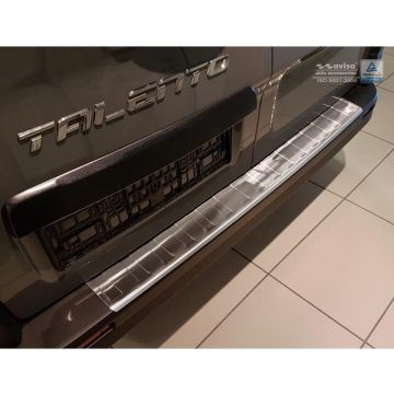 Avisa RVS Achterbumperprotector passend voor Opel Vivaro &amp; Renault Trafic 2014-2019 / Fiat Talento 2016- 'Ribs' (Lang 118cm)