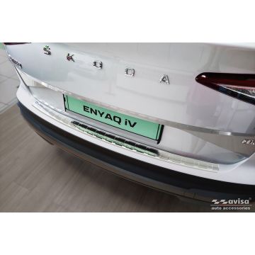 RVS Achterbumperprotector passend voor Skoda Enyaq iV 2020- excl. Coupe 'Ribs'