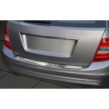 Avisa RVS Achterbumperprotector passend voor Mercedes C-Klasse W204 Kombi 2011-2014 'Ribs'