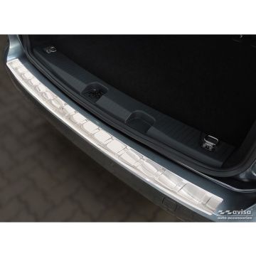 RVS Achterbumperprotector passend voor Volkswagen Caddy V 2020- 'Ribs'