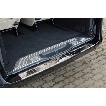 Avisa Chroom RVS Achterbumperprotector passend voor Mercedes Vito / V-Klasse 2014- 'Ribs'