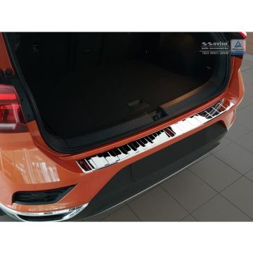 Avisa Chroom RVS Achterbumperprotector passend voor Volkswagen T-Roc 11/2017- 'Ribs'