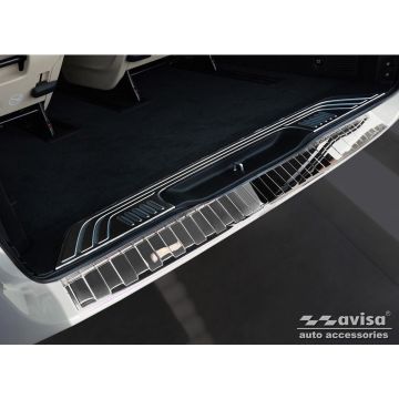 Chroom RVS Achterbumperprotector passend voor Mercedes Vito / V-Klasse 2014-2019 &amp; Facelift 2019- 'Ribs' 'XL'