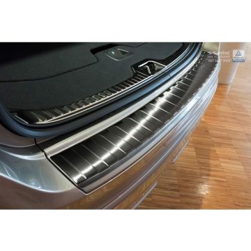 Avisa Zwart RVS Achterbumperprotector passend voor Volvo XC60 2013-2016 'Ribs'