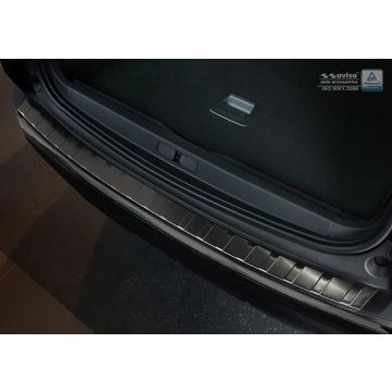 Avisa Zwart RVS Achterbumperprotector passend voor Peugeot 3008 II 2016- 'Ribs'