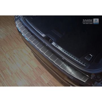 Avisa Zwart RVS Achterbumperprotector passend voor Volvo V90 9/2016- 'Ribs'