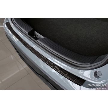 Zwart RVS Achterbumperprotector passend voor Nissan Qashqai III 2021- 'Ribs'