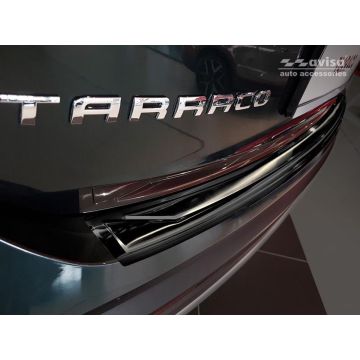 Avisa Zwart RVS Achterbumperprotector passend voor Seat Tarraco 2019-