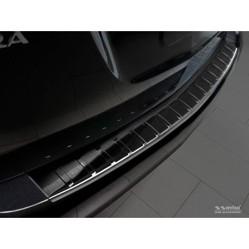 Avisa Zwart RVS Achterbumperprotector passend voor Opel Zafira C Tourer 2012-2016 &amp; Facelift 2016- 'Ribs'
