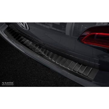 Avisa Zwart RVS Achterbumperprotector passend voor Volkswagen Golf VII Variant 2012-2017 'Ribs'