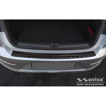 Zwart RVS Achterbumperprotector passend voor Volkswagen Arteon Shooting Brake incl. eHybrid 2020- 'Ribs'