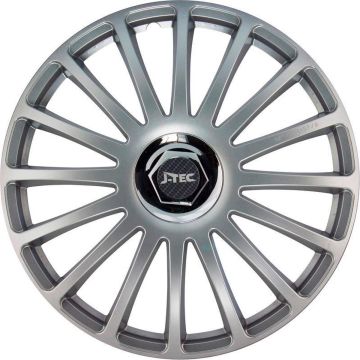 J-Tec Wieldoppen 16 inch Grand Prix inch zilver - chroom ring