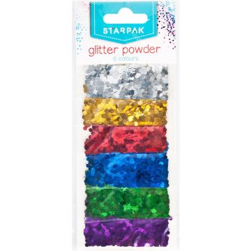 Glitter Metallic 2g, 6 Kleuren