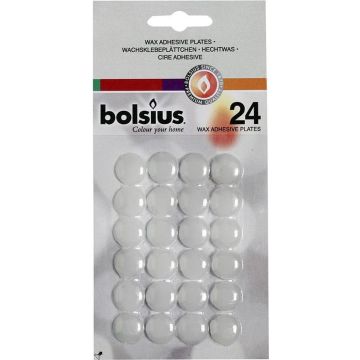 Bolsius hechtwasrondjes wit -24 st-