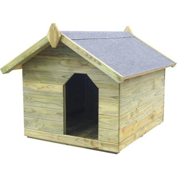 Hondenhok voor tuin opklapbaar dak FSC geïmpregneerd grenenhout