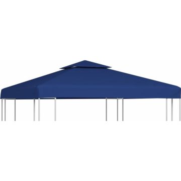 Vervangend tentdoek prieel 310 g/m² 3x3 m donkerblauw