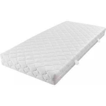 Matras met wasbare hoes - 100% polyester - Wit - 200 x 140 x 17 cm