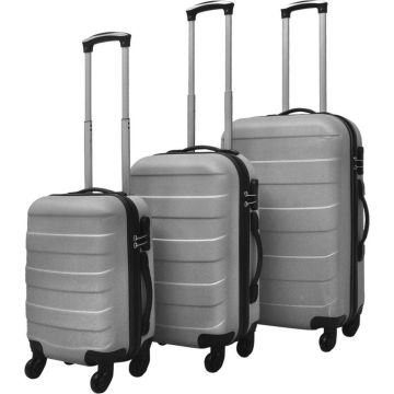 Harde kofferset - ABS - Zilver - 45,5 x 30 x 20 cm - 3-delig