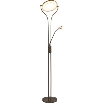Lamp staand 18 W dimbaar 180 cm zilverkleurig