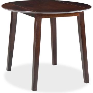 Eettafel inklapbaar rond MDF bruin