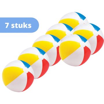 Intex - Bundelkorting - Strandbal - set van 7 - 50 cm Ø &amp; WAYS Reparatieset en Teststrips