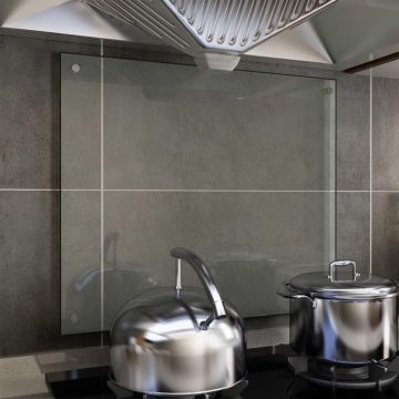 Spatscherm keuken 70x60 cm gehard glas transparant
