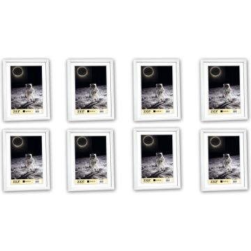 Zep fotolijst - KW1 - Wit - 10x15 cm - Kunststof - 8 stuks