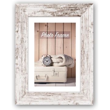 Zep fotolijst - Nelson 6 - Wit - white wash - 15x20 cm - Hout - 4 stuks