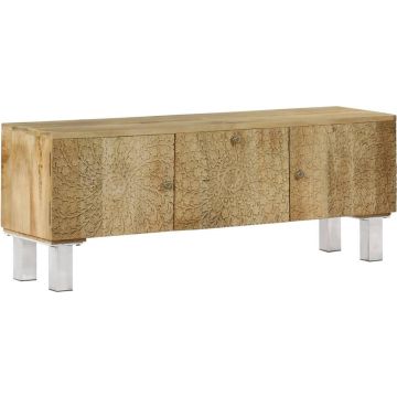 Tv-meubel 118x30x45 cm massief mangohout