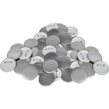 Buttononderdelen - Plastic achterkant + metalen voorkant - 58mm diameter - 500 sets