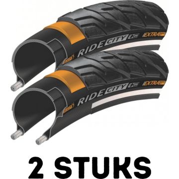 Fietsband - Buitenband - Set van 2 - Ride City 28 x 1 1/4 x 1 3/4 (32-622) zwart