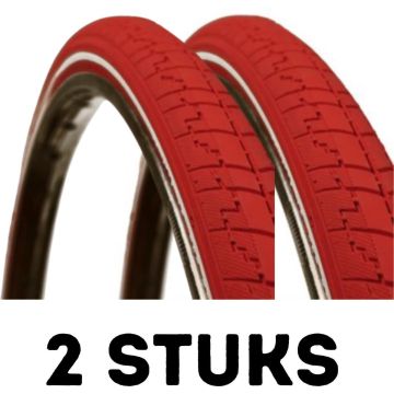 Fietsband - Buitenband - Set van 2 - No Puncture Reflex 28x1 1/2(40-635) rood