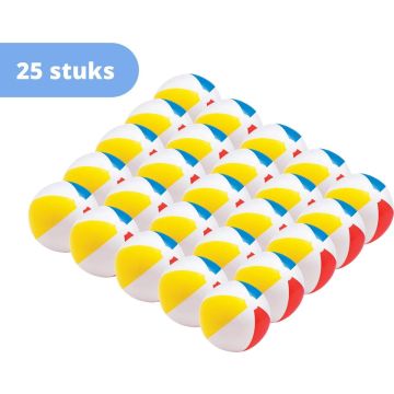 Intex strandbal - set van 25 - strandbal opblaasbaar - 50 cm - meerkleurig