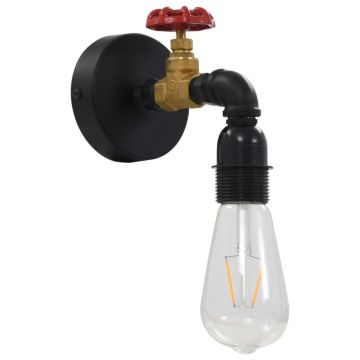 Wandlamp kraan-ontwerp E27 zwart