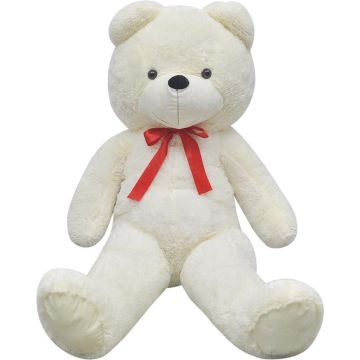 Teddybeer zacht pluche XXL 175 cm wit